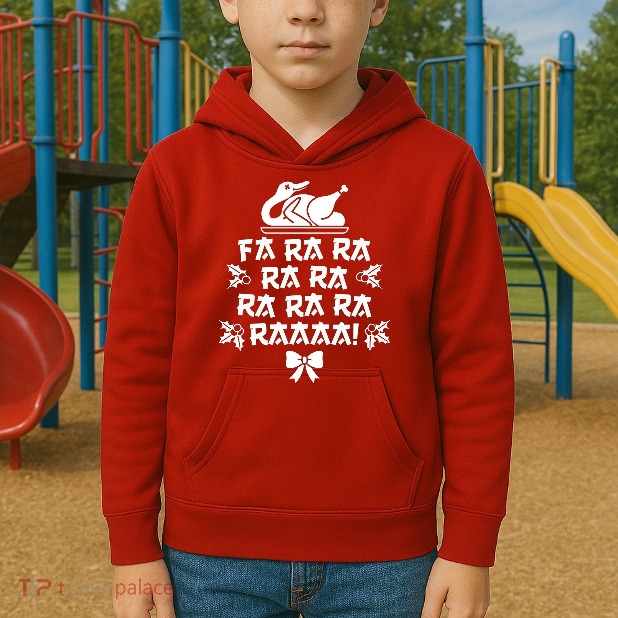 Fa Ra Ra Christmas Duck Kids Hoodie