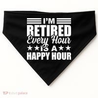 Funny Retired Retirement USA-Made Doggie Bandana thumb 0