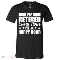 Funny Retired Retirement V-Neck T-Shirt thumb 0