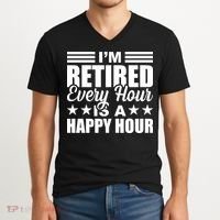 Funny Retired Retirement V-Neck T-Shirt thumb 2