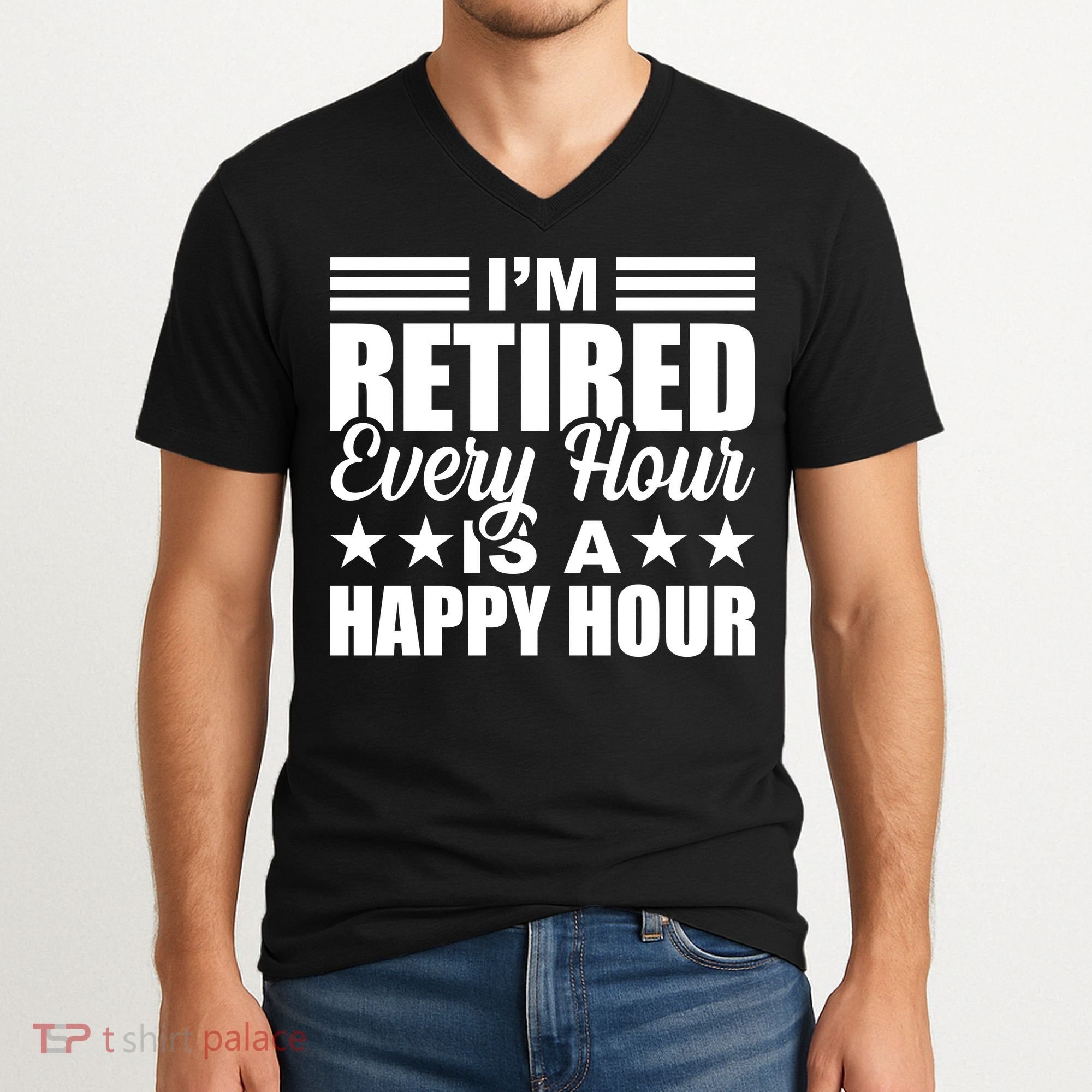 Funny Retired Retirement V-Neck T-Shirt