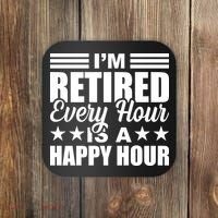 Funny Retired Retirement Coaster thumb 0