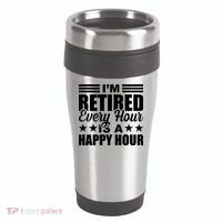 Funny Retired Retirement 16oz Travel Tumbler thumb 0