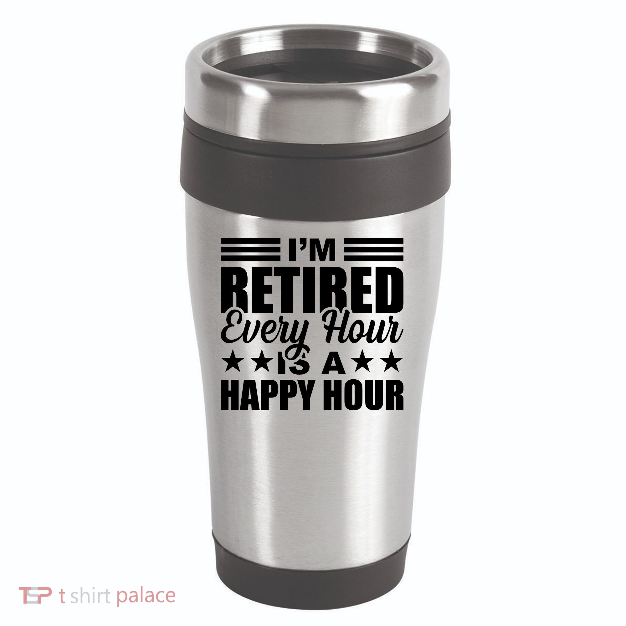Funny Retired Retirement 16oz Travel Tumbler