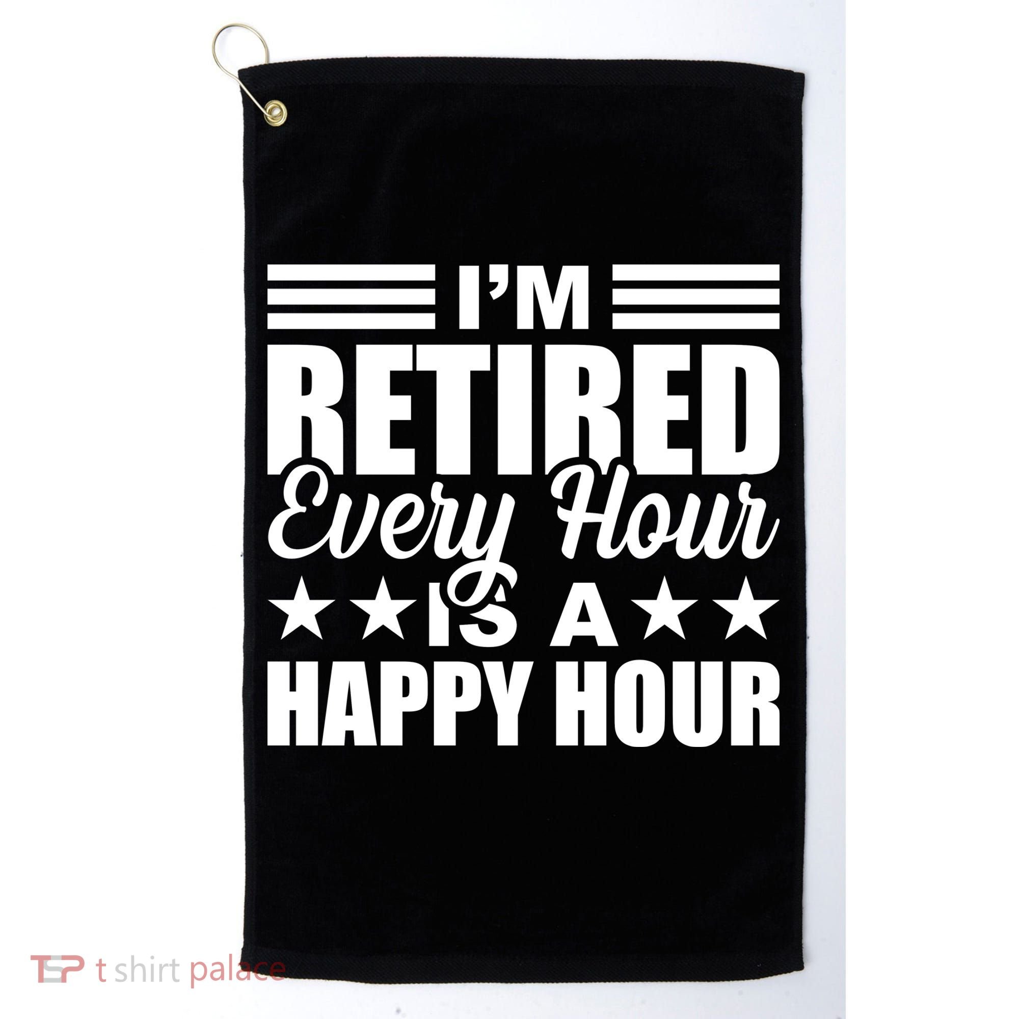 Funny Retired Retirement Golf Towel
