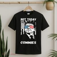 Funny Ronald Reagan Not Today Commie Political Humor T-Shirt thumb 2