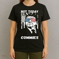 Funny Ronald Reagan Not Today Commie Political Humor T-Shirt thumb 4