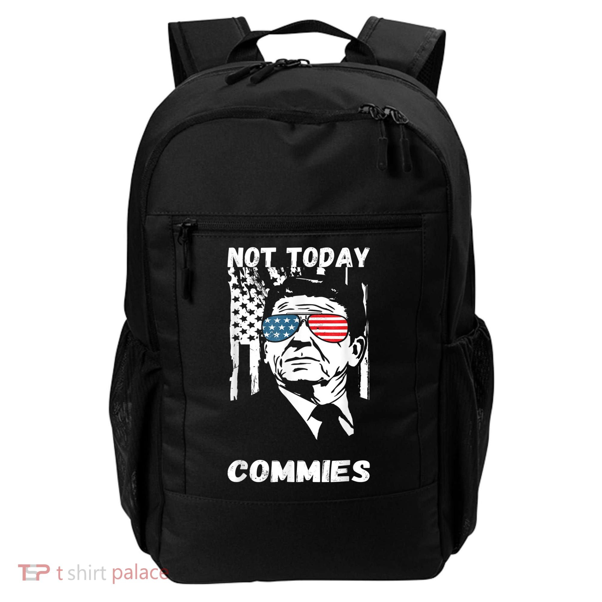 Funny Ronald Reagan Not Today Commie Political Humor Backpack