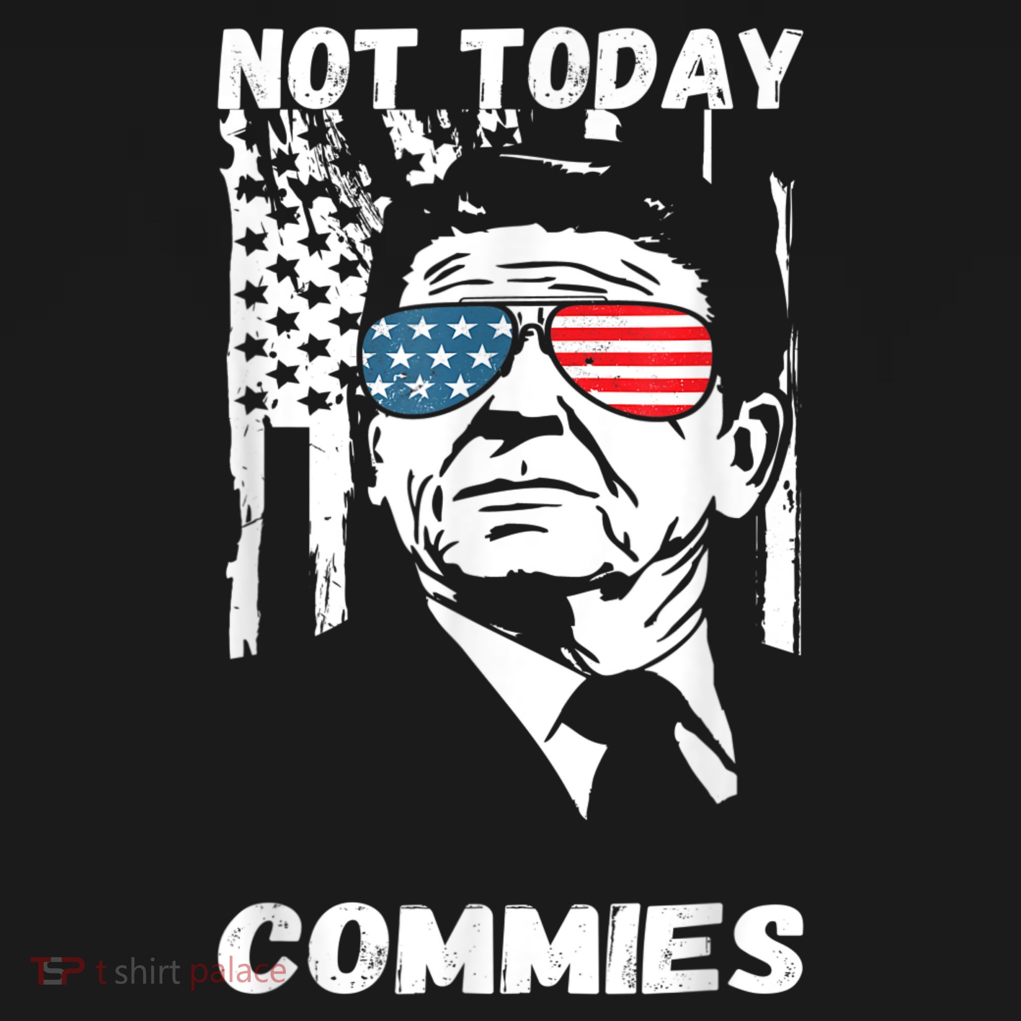 Funny Ronald Reagan Not Today Commie Political Humor Women's Hoodie