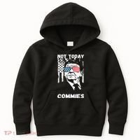 Funny Ronald Reagan Not Today Commie Political Humor Kids Hoodie thumb 0