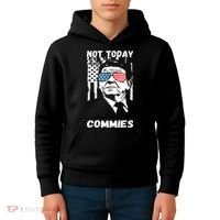 Funny Ronald Reagan Not Today Commie Political Humor Kids Hoodie thumb 4