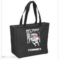 Funny Ronald Reagan Not Today Commie Political Humor Tote Bag thumb 2