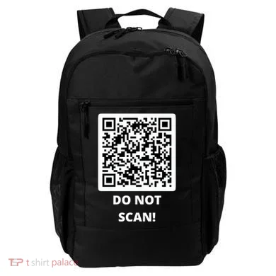 Funny Rick Roll Meme QR Code Do Not Scan Design Backpack
