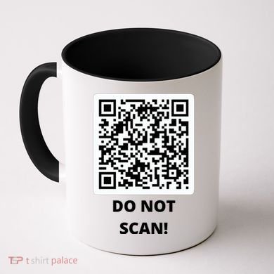 Funny Rick Roll Meme QR Code Do Not Scan Design Coffee Mug