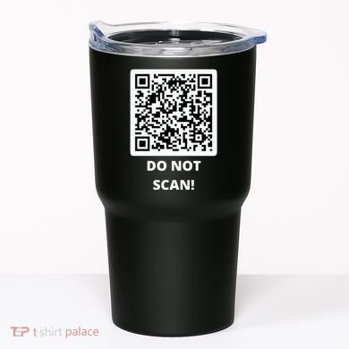 Funny Rick Roll Meme QR Code Do Not Scan Design Tumbler