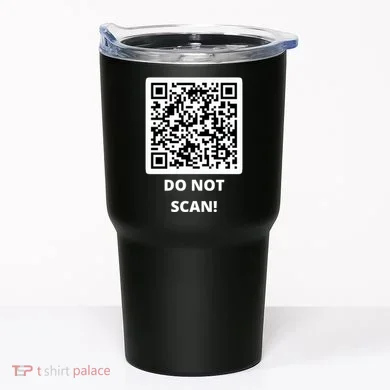 Funny Rick Roll Meme QR Code Do Not Scan Design Tumbler