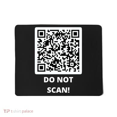Funny Rick Roll Meme QR Code Do Not Scan Design Mousepad