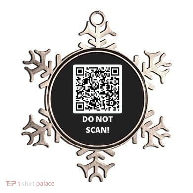 Funny Rick Roll Meme QR Code Do Not Scan Design Ornament