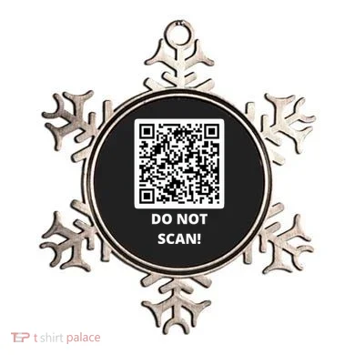 Funny Rick Roll Meme QR Code Do Not Scan Design Ornament