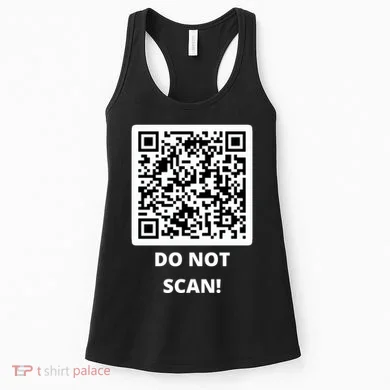 Funny Rick Roll Meme QR Code Do Not Scan Design Women's Tank Top