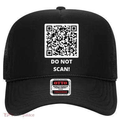 Funny Rick Roll Meme QR Code Do Not Scan Design Hat