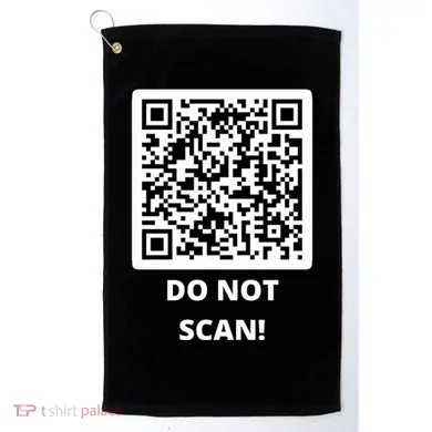 Funny Rick Roll Meme QR Code Do Not Scan Design Golf Towel