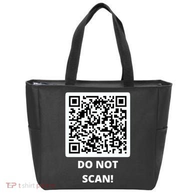 Funny Rick Roll Meme QR Code Do Not Scan Design Tote Bag