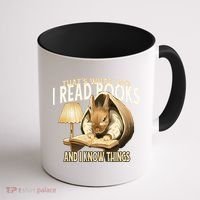 Funny Rabbit Reading Book That Is What I Do Coffee Mug thumb 1