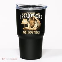 Funny Rabbit Reading Book That Is What I Do Tumbler thumb 0