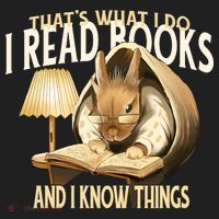Funny Rabbit Reading Book That Is What I Do Tumbler thumb 3