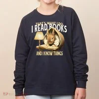 Funny Rabbit Reading Book That Is What I Do Women's Sweatshirt thumb 0