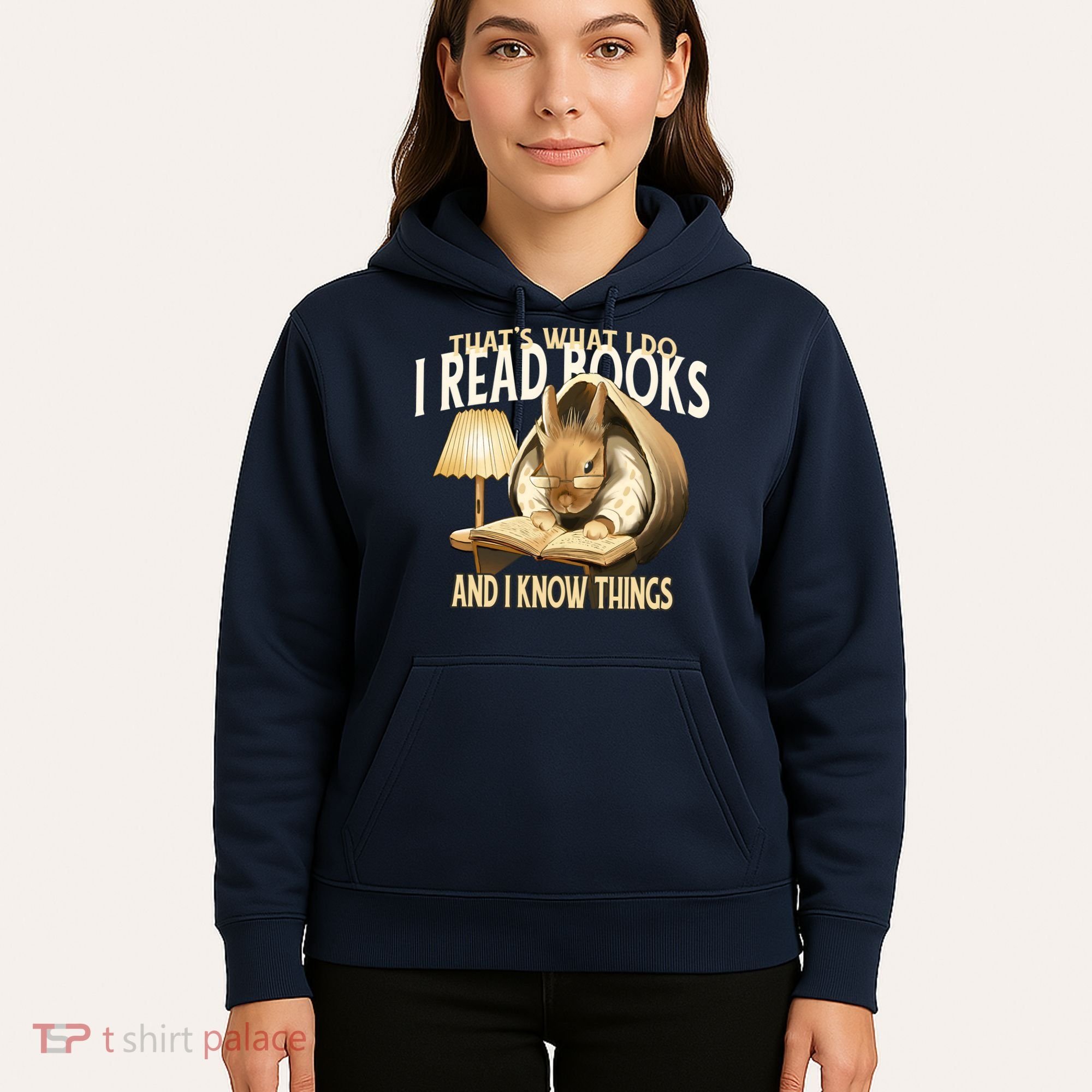 Funny Rabbit Reading Book That Is What I Do Hoodie