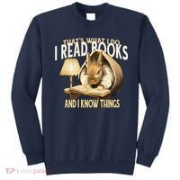 Funny Rabbit Reading Book That Is What I Do Sweatshirt thumb 0