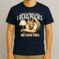 Funny Rabbit Reading Book That Is What I Do T-Shirt thumb 3