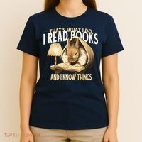 Funny Rabbit Reading Book That Is What I Do T-Shirt thumb 4