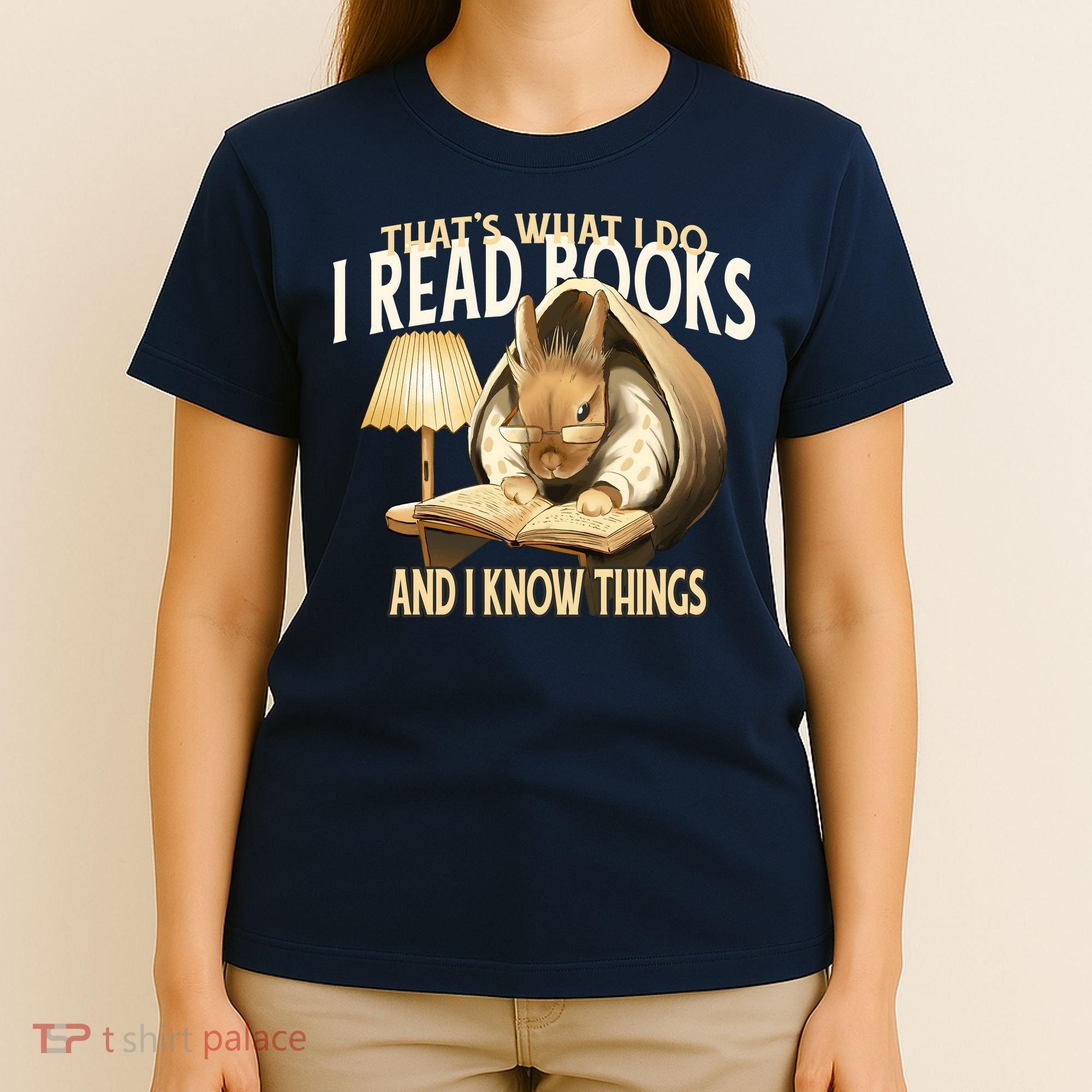 Funny Rabbit Reading Book That Is What I Do T-Shirt