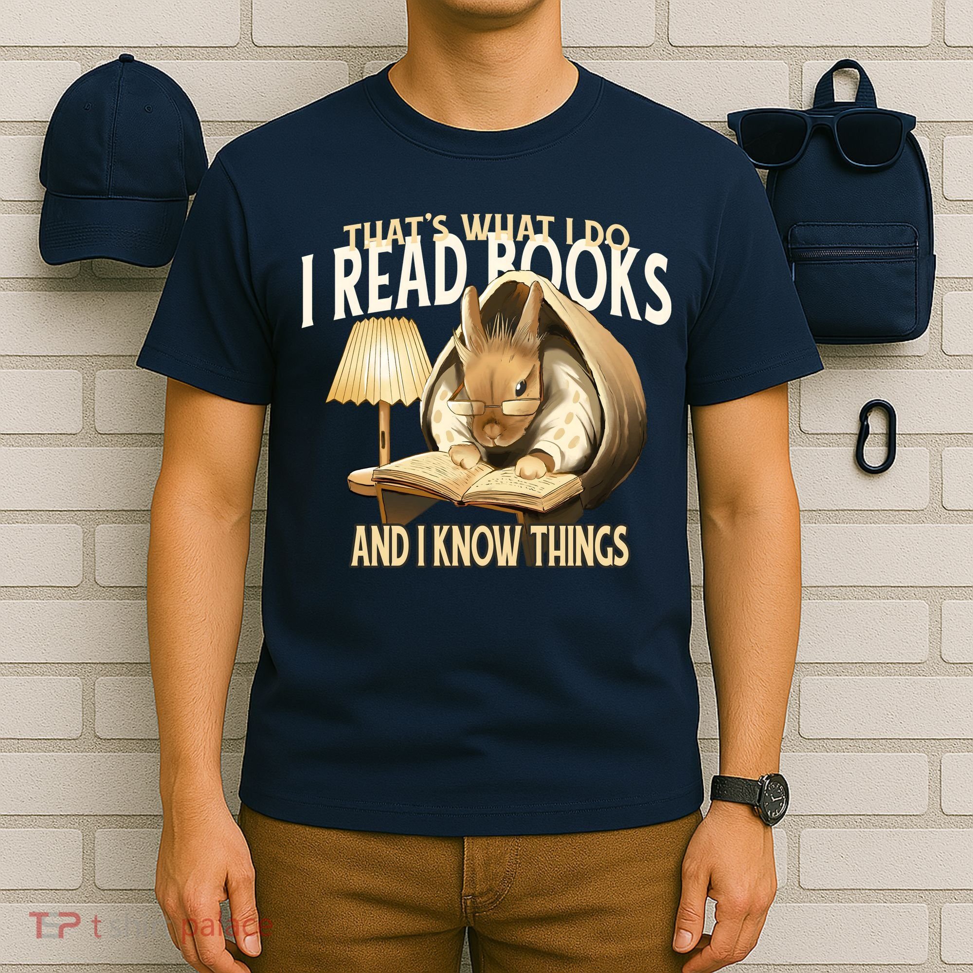 Funny Rabbit Reading Book That Is What I Do T-Shirt