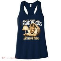 Funny Rabbit Reading Book That Is What I Do Women's Tank Top thumb 0