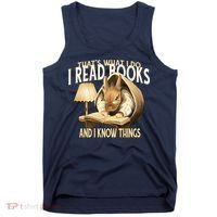 Funny Rabbit Reading Book That Is What I Do Tank Top thumb 0