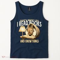 Funny Rabbit Reading Book That Is What I Do Tank Top thumb 2