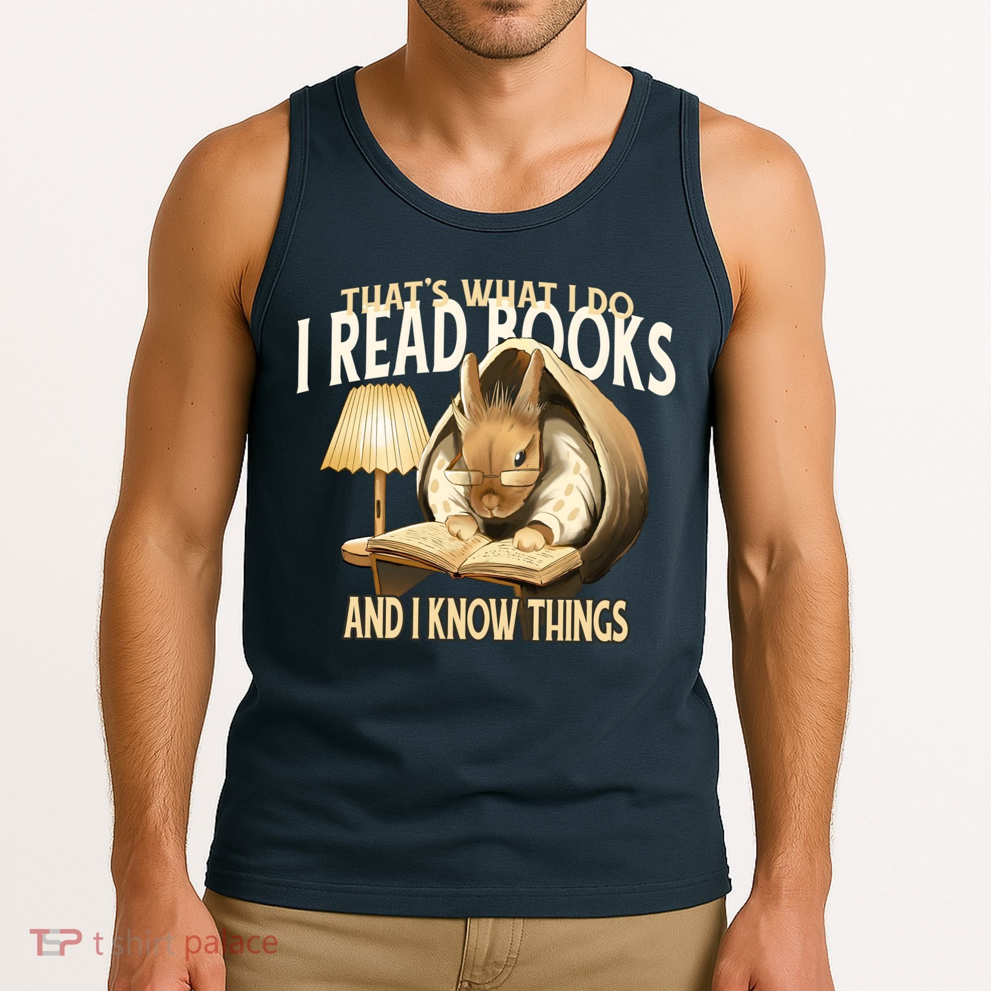 Funny Rabbit Reading Book That Is What I Do Tank Top