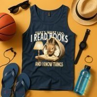 Funny Rabbit Reading Book That Is What I Do Tank Top thumb 4