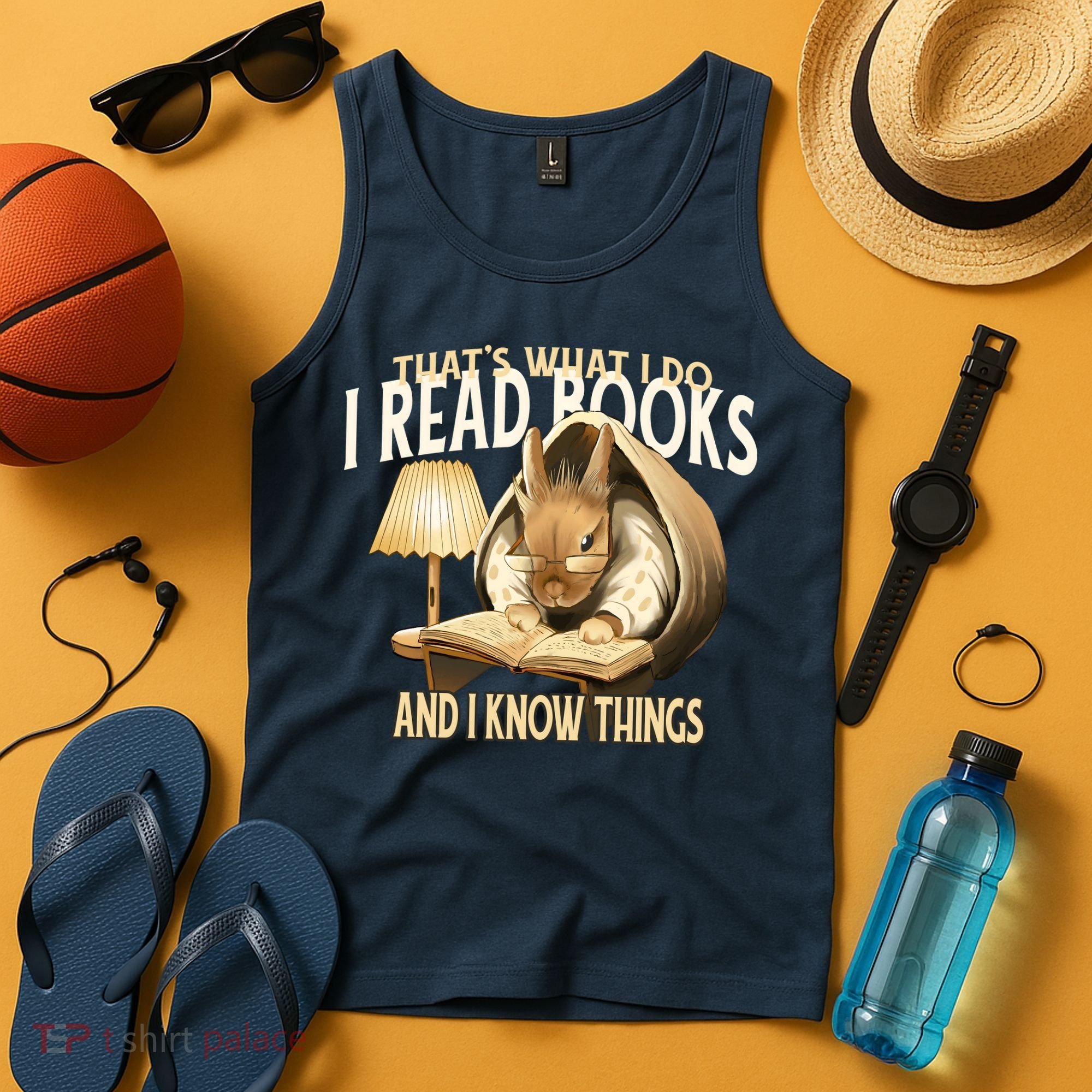 Funny Rabbit Reading Book That Is What I Do Tank Top