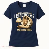 Funny Rabbit Reading Book That Is What I Do Women's T-Shirt thumb 0