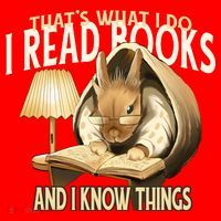 Funny Rabbit Reading Book That Is What I Do Santa Hat thumb 1