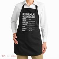 Funny Retired Retirement Schedule Gift Apron thumb 2