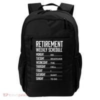 Funny Retired Retirement Schedule Gift Backpack thumb 0