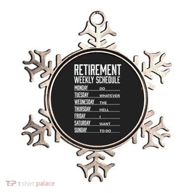 Funny Retired Retirement Schedule Gift Ornament