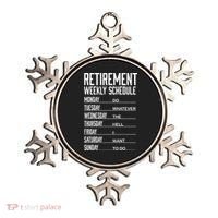 Funny Retired Retirement Schedule Gift Ornament thumb 0