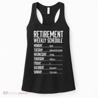 Funny Retired Retirement Schedule Gift Women's Tank Top thumb 0